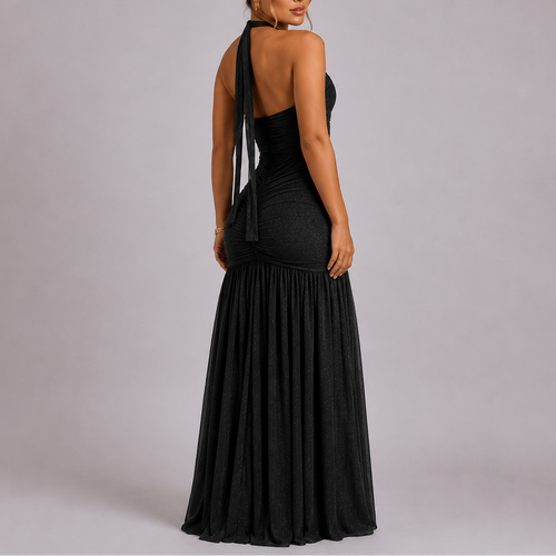 Robe Maxi Élégante à Fente Haute pour Femme