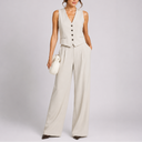 Ensemble Femme Deux Pièces Style Combinaison Tailleur