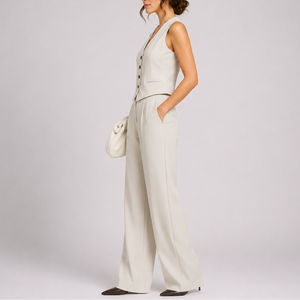 Ensemble Femme Deux Pièces Style Combinaison Tailleur