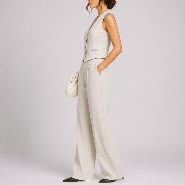 Ensemble Femme Deux Pièces Style Combinaison Tailleur
