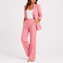 Ensemble Femme Deux Pièces avec Blazer et Pantalon Droit
