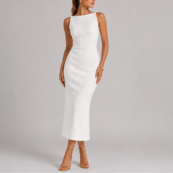 Robe Caraco Texturée à Effet Ondulé pour Femme