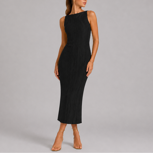 Robe Caraco Texturée à Effet Ondulé pour Femme