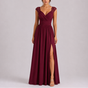 Robe Longue Élégante Femme à Manches en Dentelle