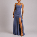 Robe Maxi Élégante à Fente Haute pour Femme
