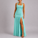 Robe Maxi Élégante à Fente Haute pour Femme