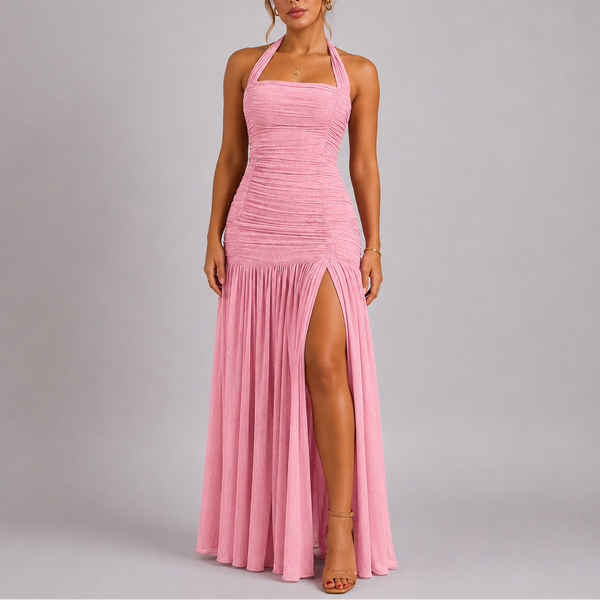 Robe Maxi Élégante à Fente Haute pour Femme