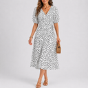 Robe Midi d’Été Femme à Imprimé Abstrait