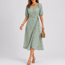 Robe Midi d’Été Femme à Imprimé Abstrait