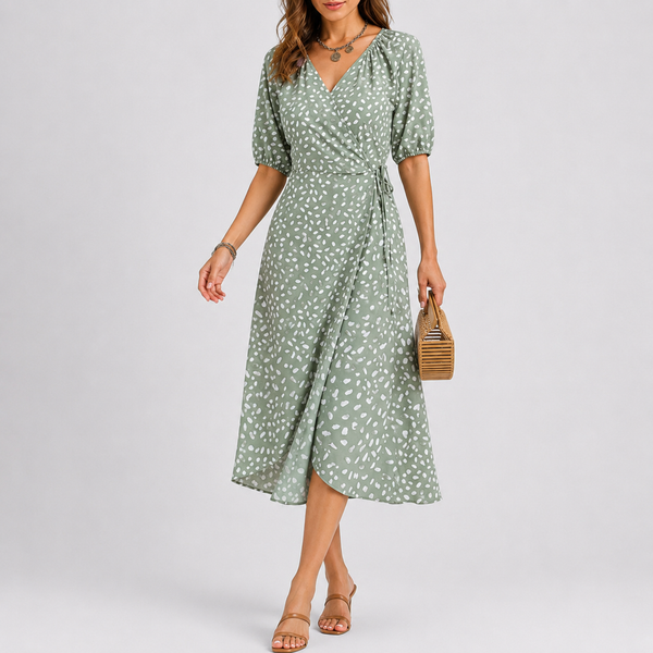 Robe Midi d’Été Femme à Imprimé Abstrait