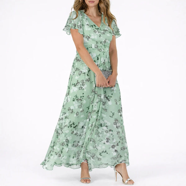 Robe Maxi Fleurie Élégante et Fluide pour Femme
