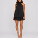 Robe Mini Élégante à Col Halter pour Femmes – Soirées & Événements