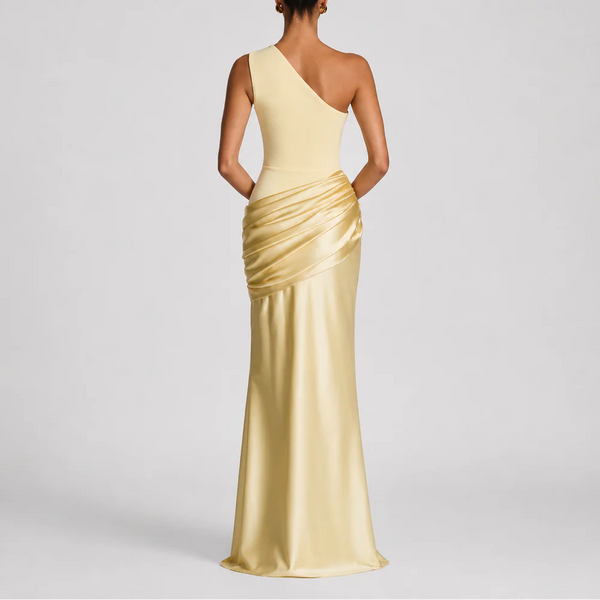 Robe Maxi Élégante à Une Épaule pour Femme