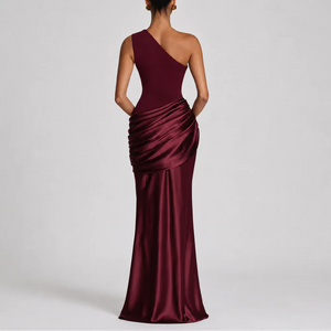 Robe Maxi Élégante à Une Épaule pour Femme
