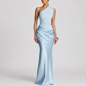 Robe Maxi Élégante à Une Épaule pour Femme