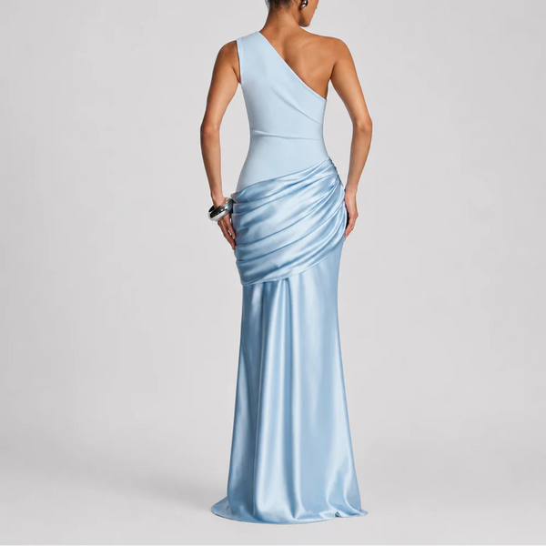 Robe Maxi Élégante à Une Épaule pour Femme