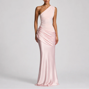 Robe Maxi Élégante à Une Épaule pour Femme