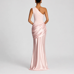 Robe Maxi Élégante à Une Épaule pour Femme