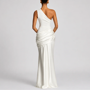 Robe Maxi Élégante à Une Épaule pour Femme